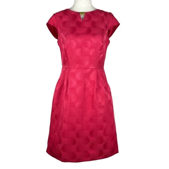Shelby & PALMER PEPLUM SHEATH KNEE LENGTH DRESS WITH POCKETS & CAP SLEEVES - Picture 1 of 13